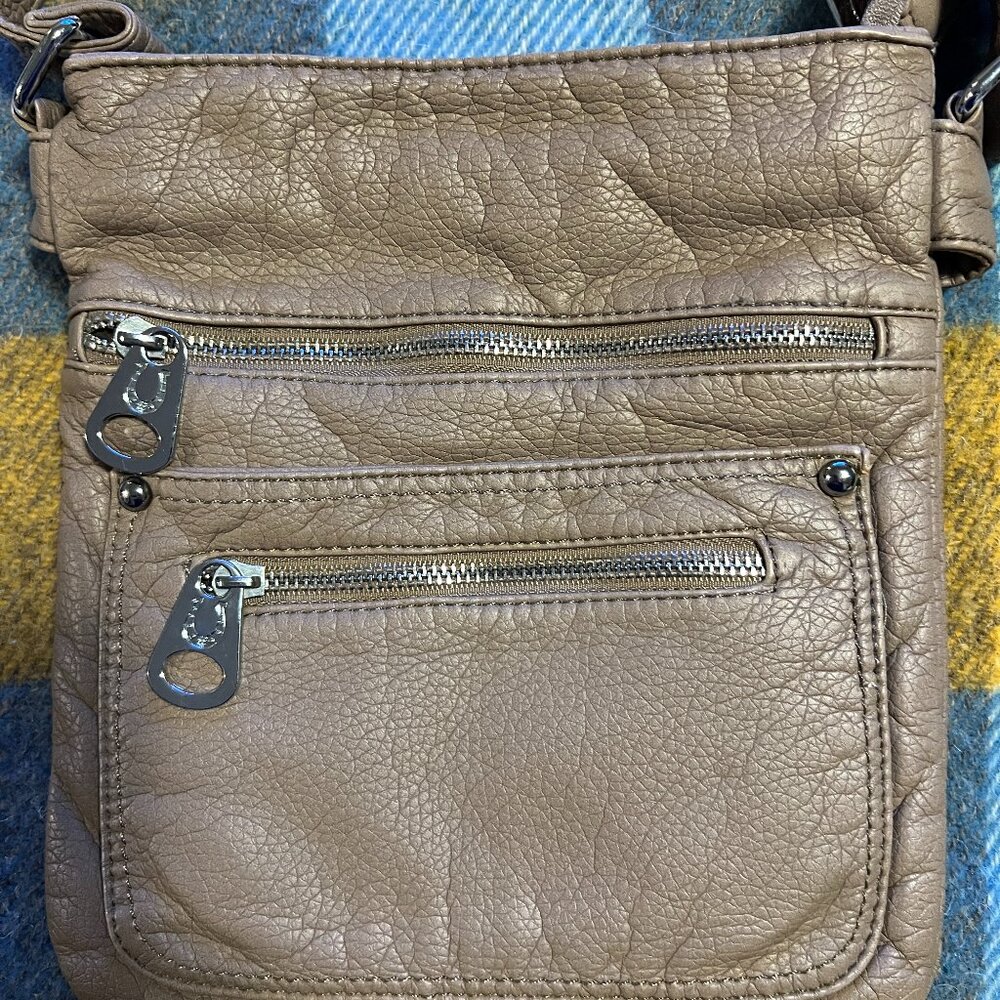 Ladies Taupe Crossbody Purse